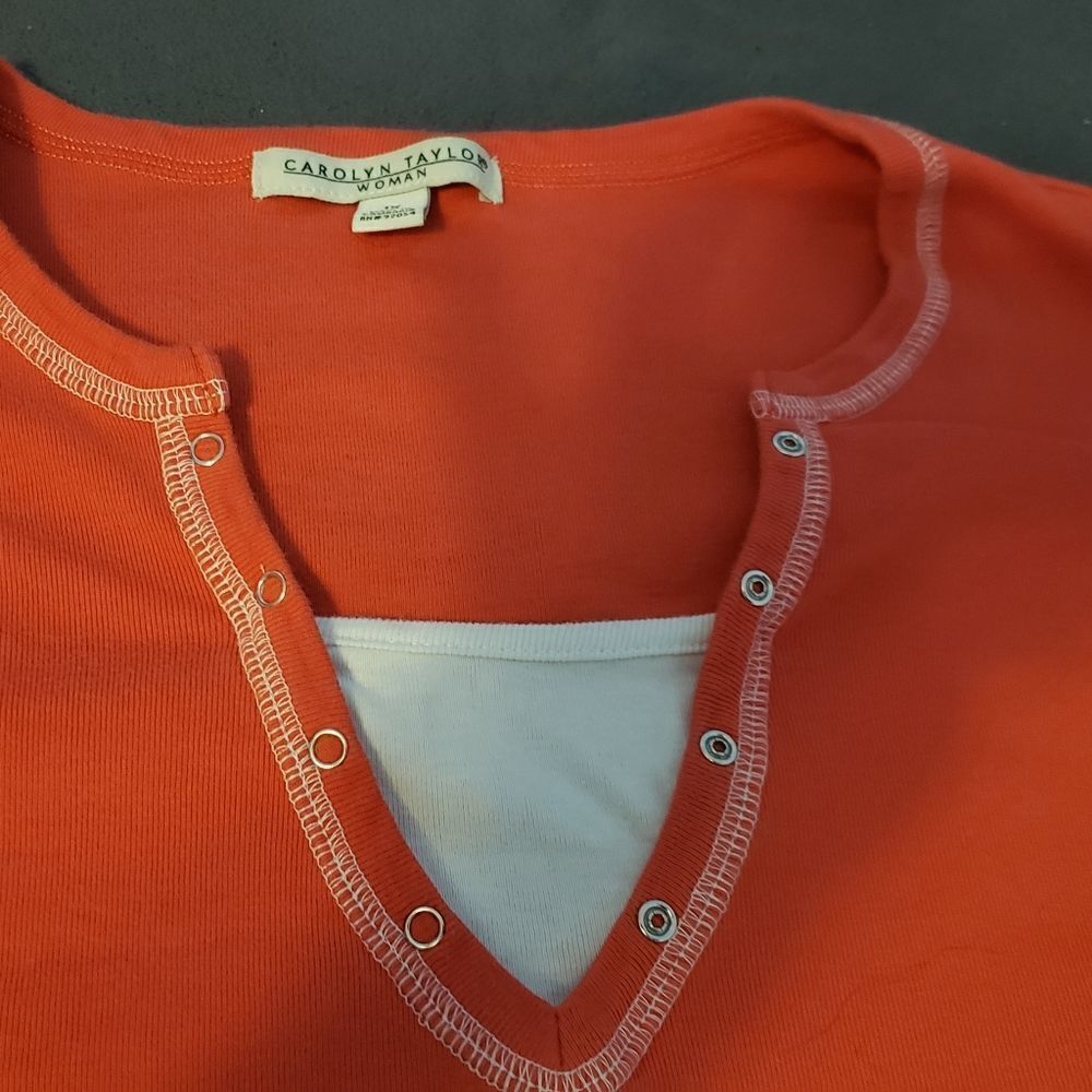 Comfy Casual Orange Tee Lightweight, 1X‎ Perfect for every wardrobe. Like New. - Picture 3 of 15